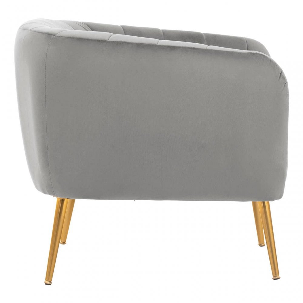 Larissa Grey Velvet Chair