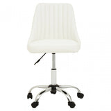 Brent Off-White Leather Effect Home Office Chair