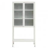 Acier Two Door White  Cabinet With Shelf