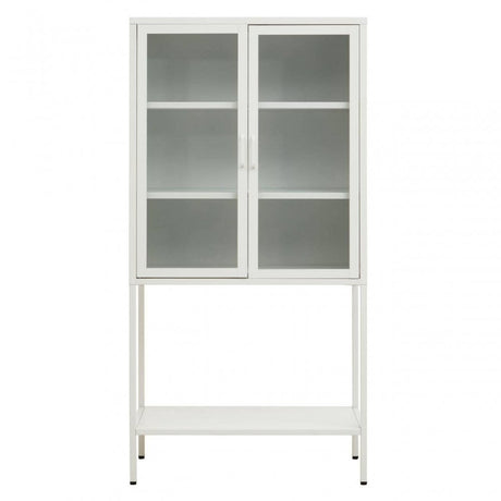 Acier Two Door White  Cabinet With Shelf