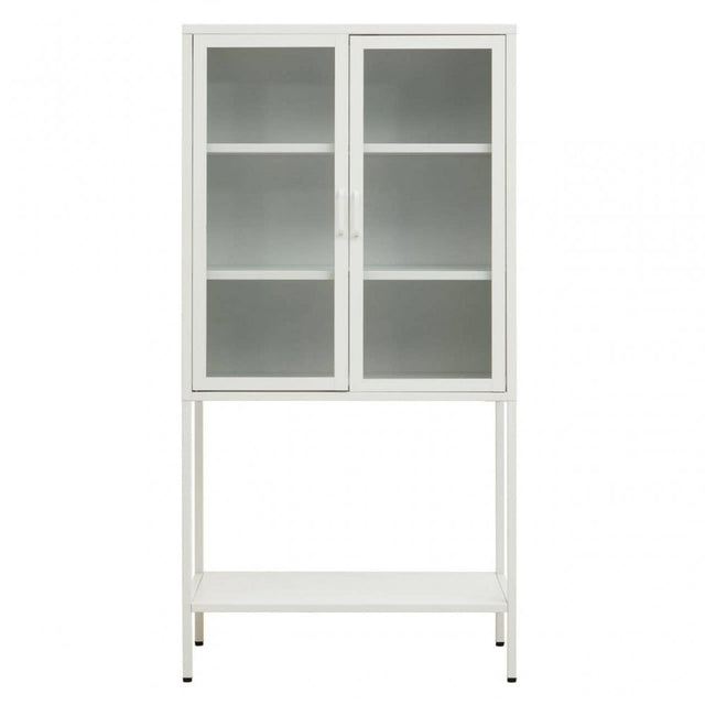 Acier Two Door White  Cabinet With Shelf