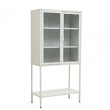 Acier Two Door White  Cabinet With Shelf