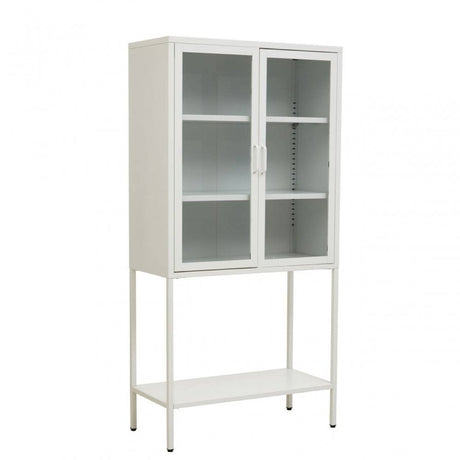 Acier Two Door White  Cabinet With Shelf