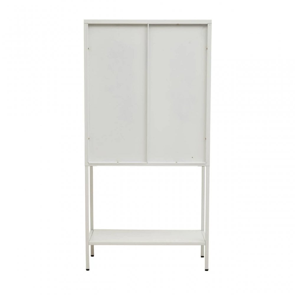 Acier Two Door White  Cabinet With Shelf