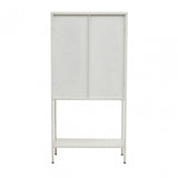 Acier Two Door White  Cabinet With Shelf
