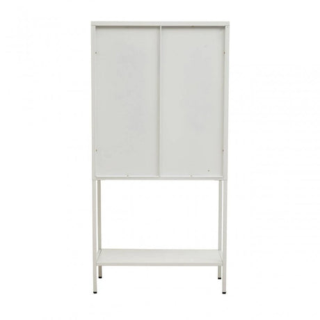 Acier Two Door White  Cabinet With Shelf