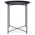 Acero Round Black Side Table