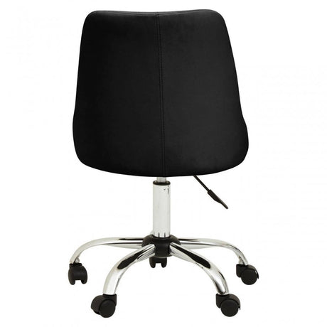 Brent Ribbed Black And Chrome Home Office Chair