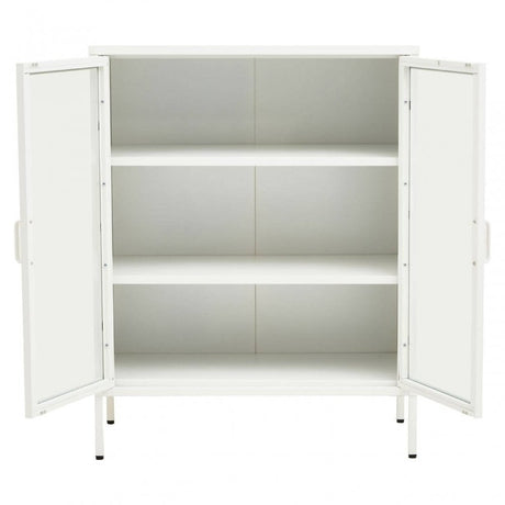 Acier Two Door White  Cabinet