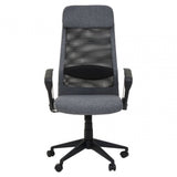 Brent Black Mesh And Grey Fabric Home Office Chair