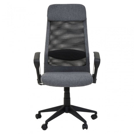 Brent Black Mesh And Grey Fabric Home Office Chair