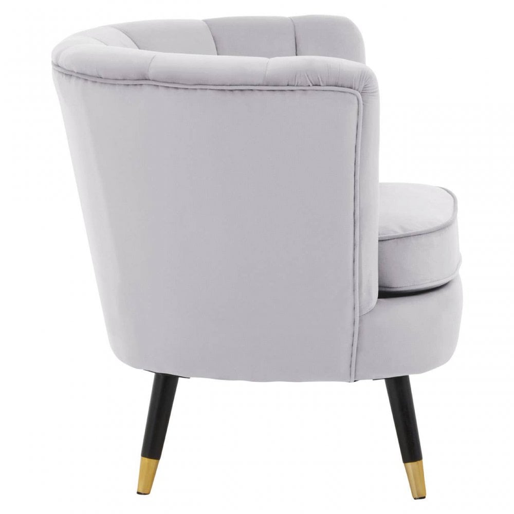 Loretta Grey Velvet Accent Chair