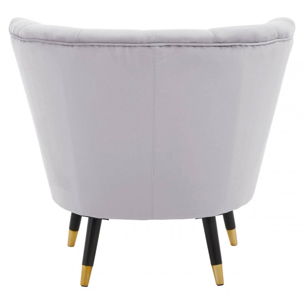 Loretta Grey Velvet Accent Chair