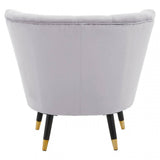 Loretta Grey Velvet Accent Chair