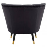 Loretta Black Velvet Accent Chair