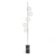 Abira Nickel And Black Marble Floor Lamp