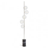 Abira Nickel And Black Marble Floor Lamp