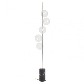 Abira Nickel And Black Marble Floor Lamp