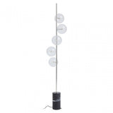 Abira Nickel And Black Marble Floor Lamp