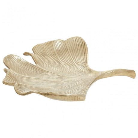 Prato Large Antique Gold Finish Ginkgo Dish