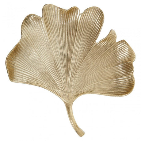 Prato Large Antique Gold Finish Ginkgo Dish