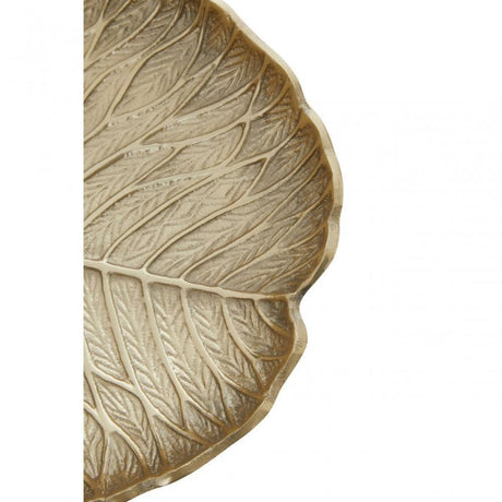 Salma Large Gold Finish Lotus Leaf Plate