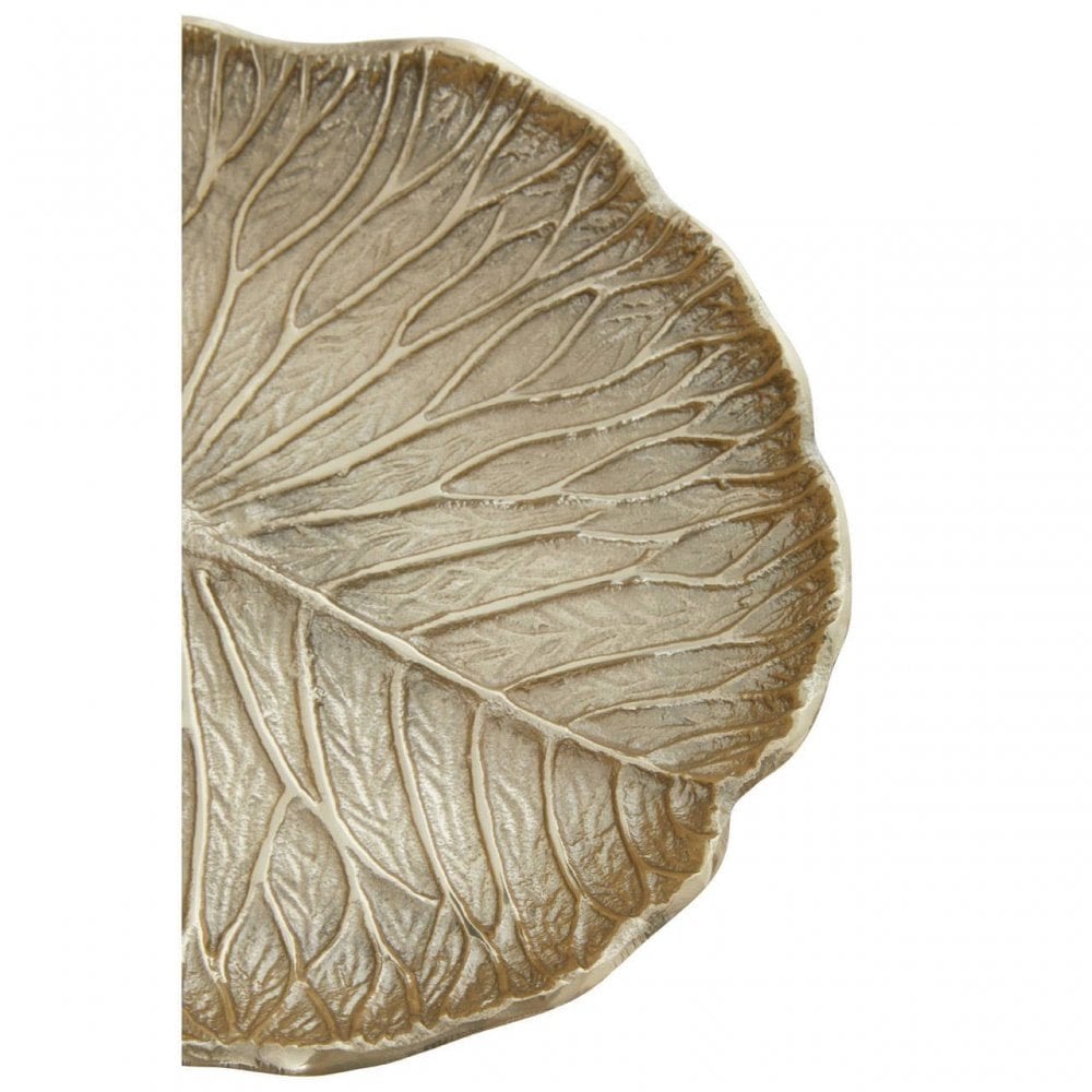 Salma Small Gold Finish Lotus Leaf Plate