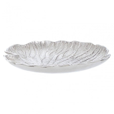 Salma Large Silver Lotus Leaf Plate