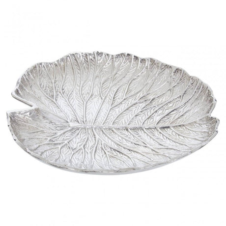 Salma Large Silver Lotus Leaf Plate