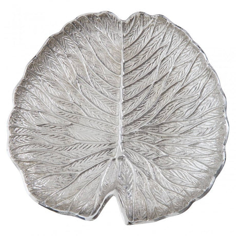 Salma Large Silver Lotus Leaf Plate