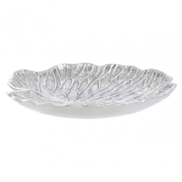Salma Small Silver Lotus Leaf Plate