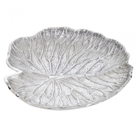 Salma Small Silver Lotus Leaf Plate
