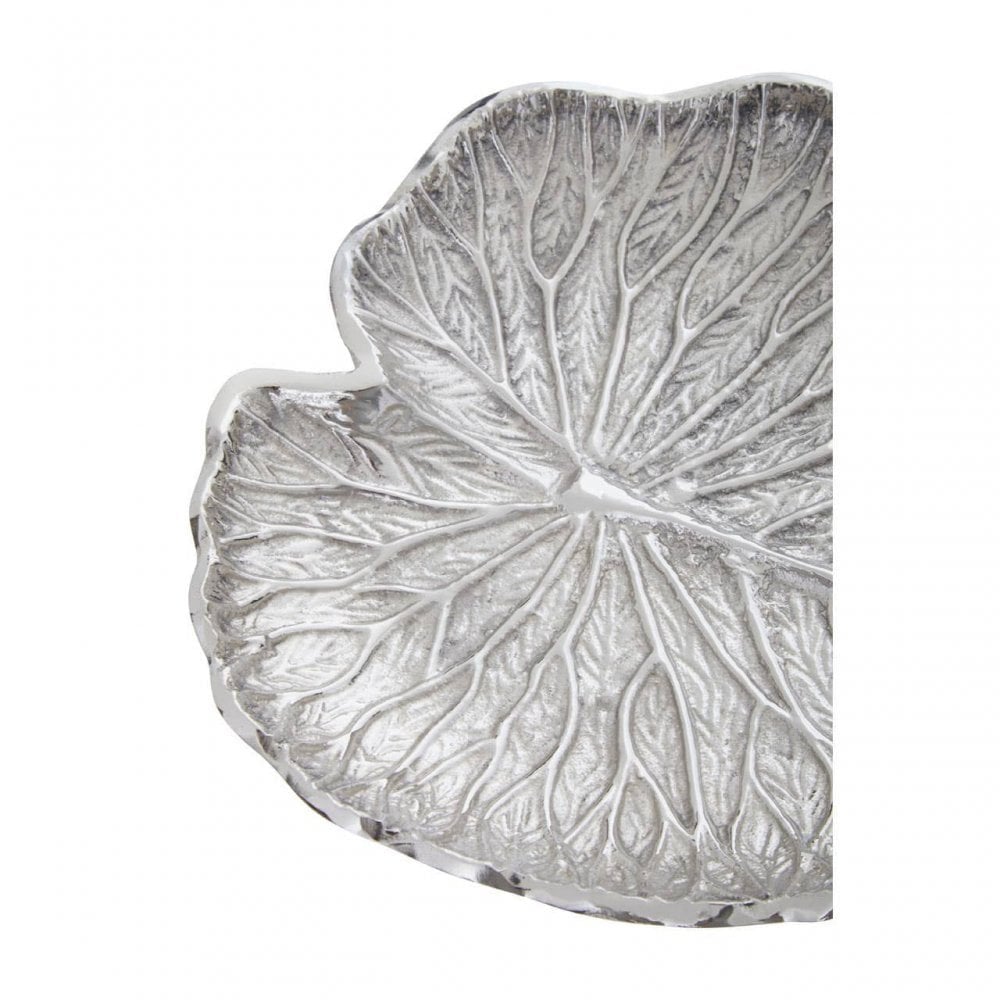 Salma Small Silver Lotus Leaf Plate