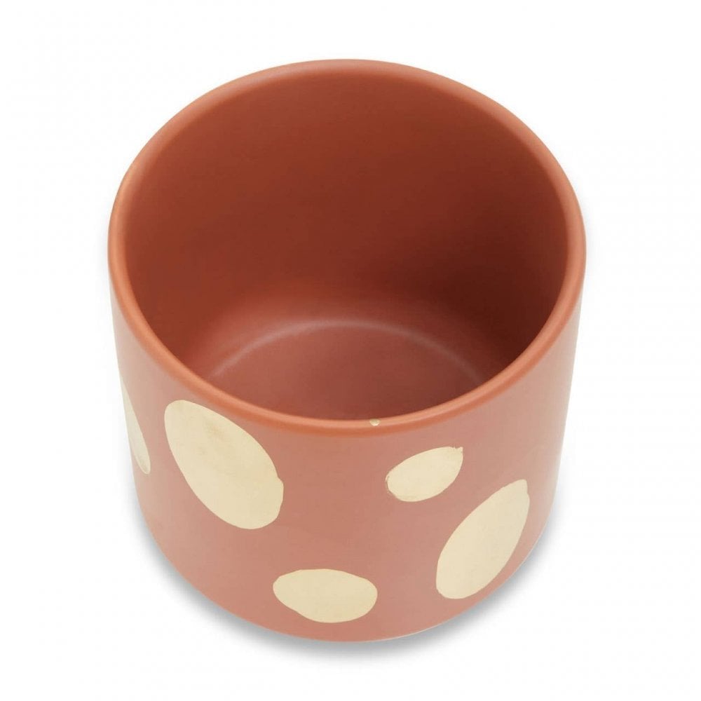 Yuri Small Terracotta Gold Spotted Planter