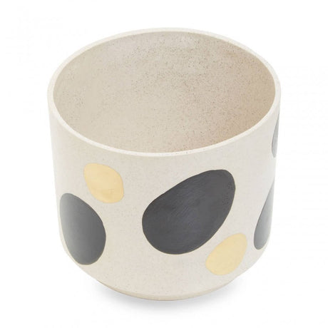 Yuri White And Gold Spotted Planter