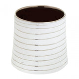 Haldis Large White Silver Ceramic Planter