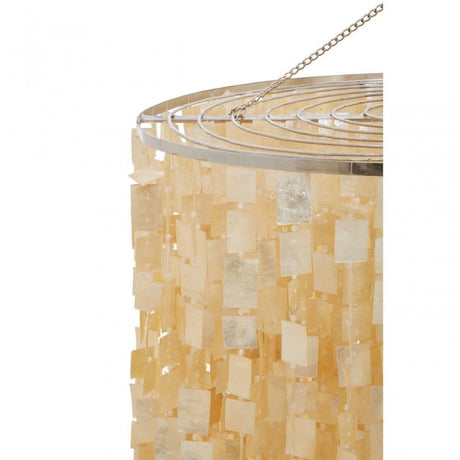 Palu Natural And Gold Shade Pendant