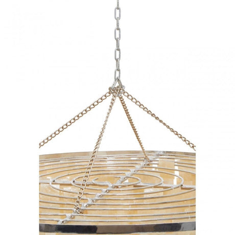 Palu Natural And Gold Shade Pendant