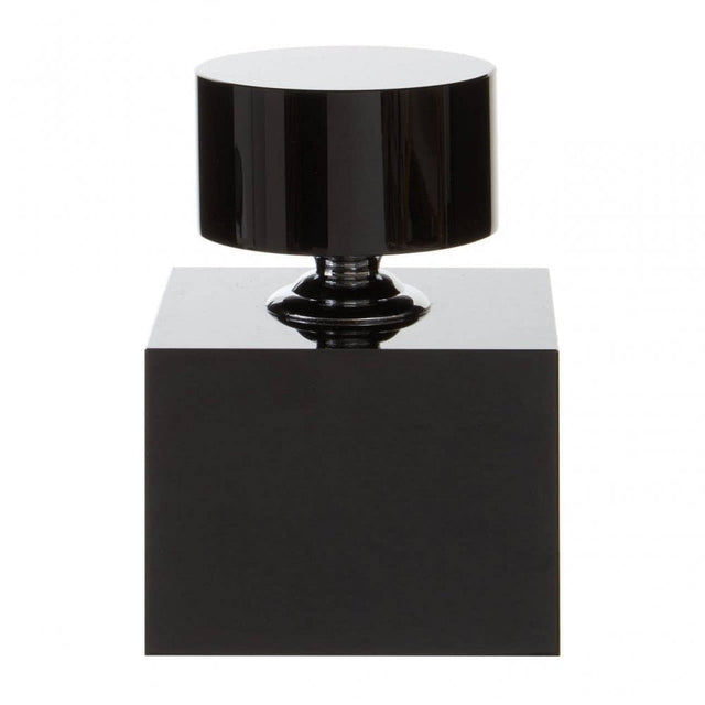 Carrie Black Finish Large Crystal Bottle