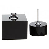 Carrie Black Finish Large Crystal Bottle