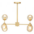 Abira Six Bulb Gold Finish Pendant Light