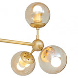 Abira Six Bulb Gold Finish Pendant Light