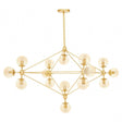 Abira Fifteen Bulb Gold Finish Pendant Light