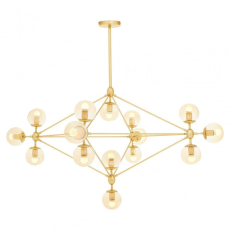 Abira Fifteen Bulb Gold Finish Pendant Light