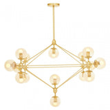 Abira Fifteen Bulb Gold Finish Pendant Light