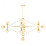 Abira Fifteen Bulb Gold Finish Pendant Light