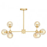 Abira Eight Bulb Gold Finish Pendant Light