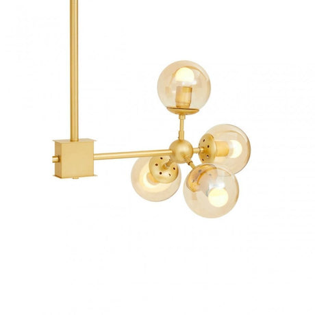 Abira Eight Bulb Gold Finish Pendant Light