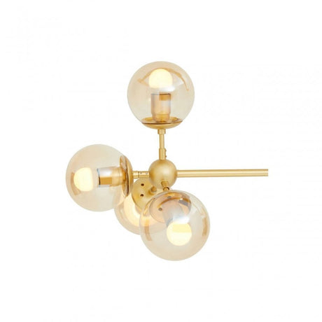 Abira Eight Bulb Gold Finish Pendant Light