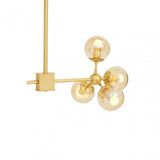 Abira Eight Bulb Gold Finish Pendant Light